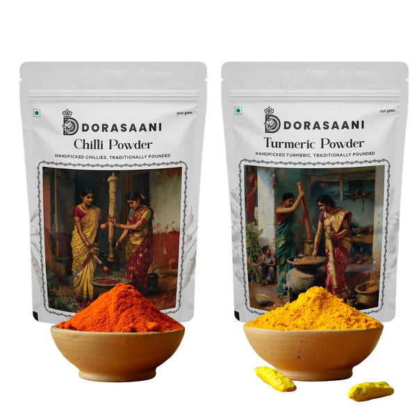 Chilli Powder and Turmeric powder combo| Dorasaani| 250 gms each